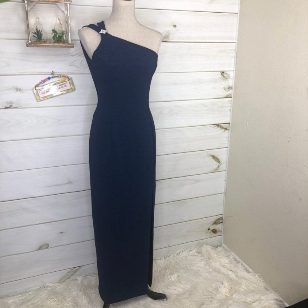 Scott McClintock Navy Blue Maxi Dress